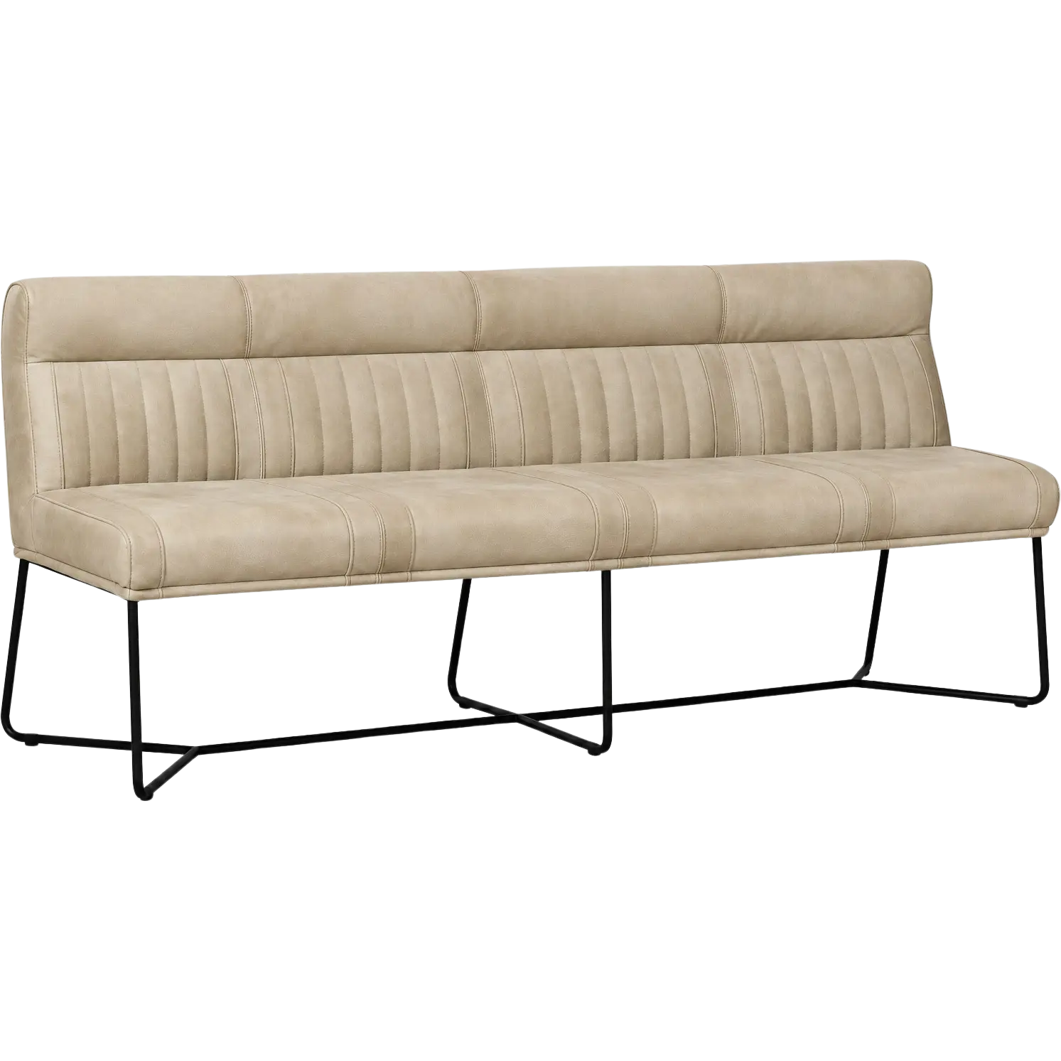 afbeelding van Leren eetkamerbank Cuddle (200 cm)